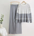 Stripes Round Neck Full Sleeves Pullover With Pants Sets